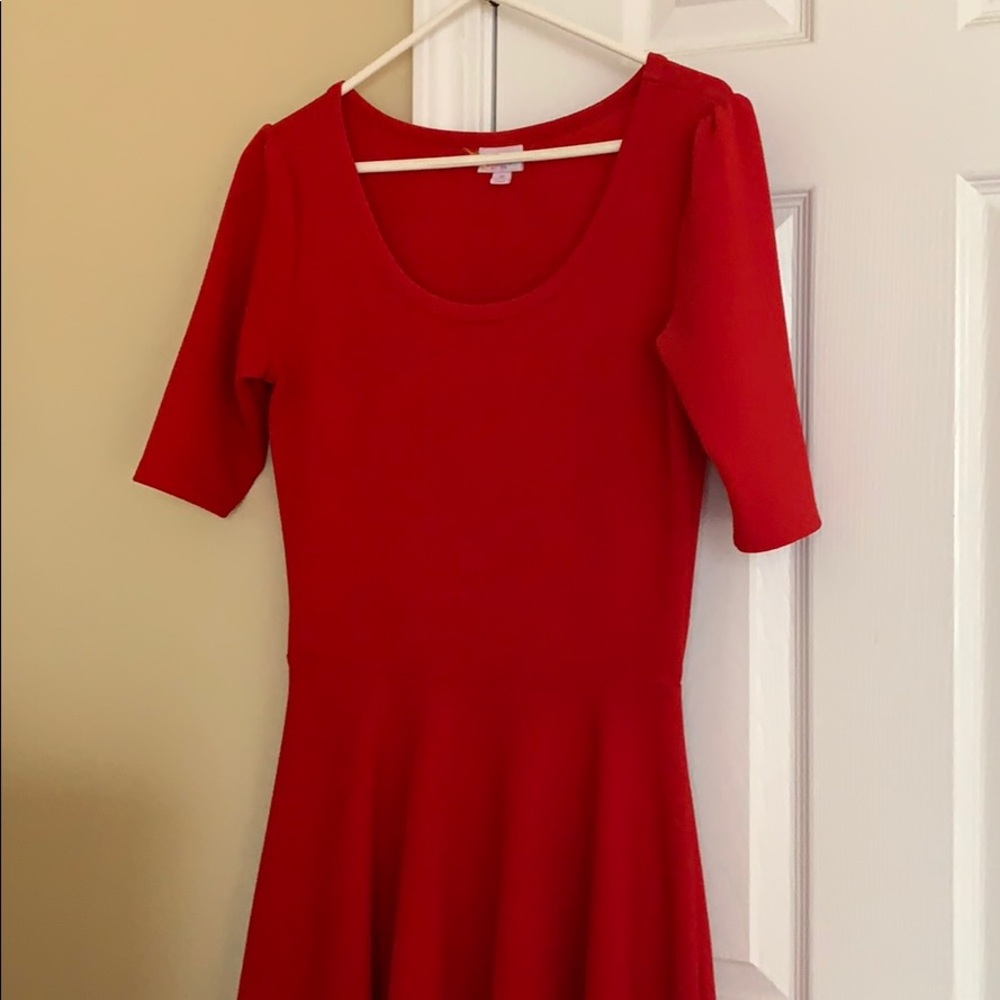 Red LuLaRoe dress